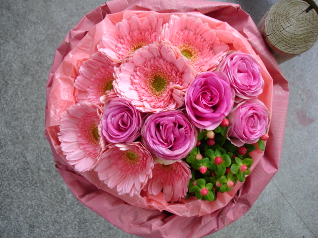  ピンクの花束